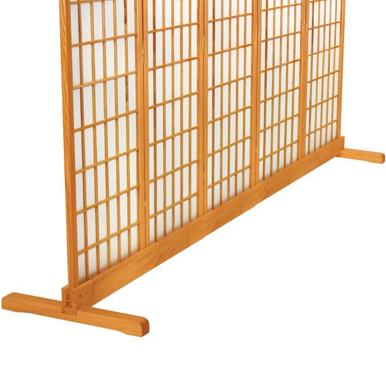 Room Divider Stand Honey 4 Panel