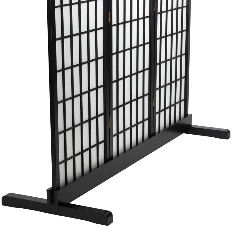 Room Divider Stand Black 3 Panel