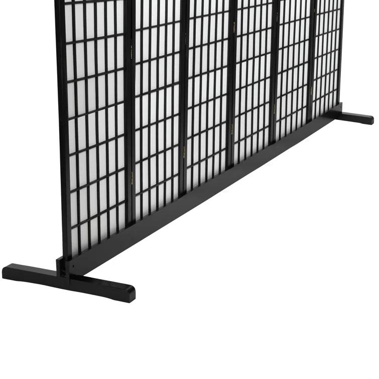 Room Divider Stand Black 3 Panel