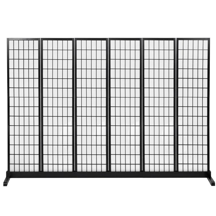 Room Divider Stand Black 3 Panel