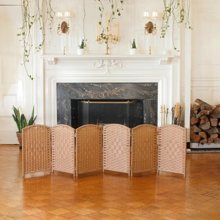Red Barrel Studio® Short Diamond Weave Folding Screen