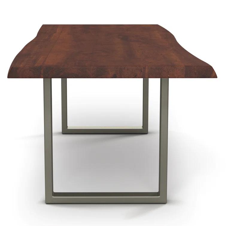 Americano Acacia Wood & Pewter Aluminum 92" Rectangular Dining Table