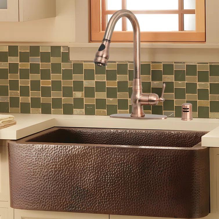 Pull Down Kitchen Faucet Single Handle Sink Faucet With Deck Plate