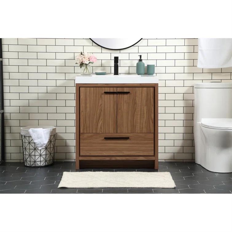 Mercury Row® Southmead 30'' Single Bathroom Vanity with Resin Top