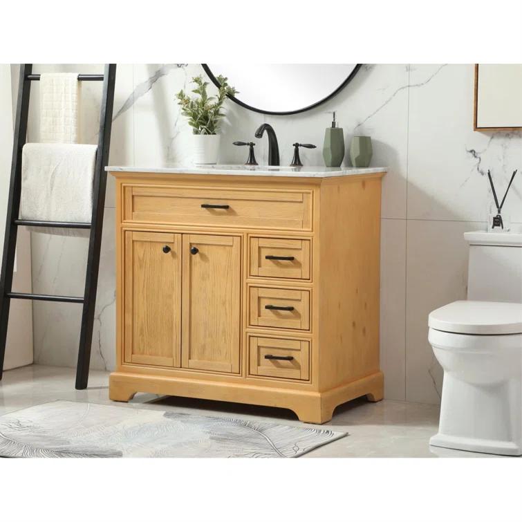 Birch Lane™ Hermes 36'' Single Bathroom Vanity with Marble Top