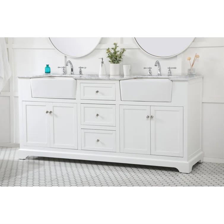 Emiliano 72'' Double Bathroom Vanity with Top