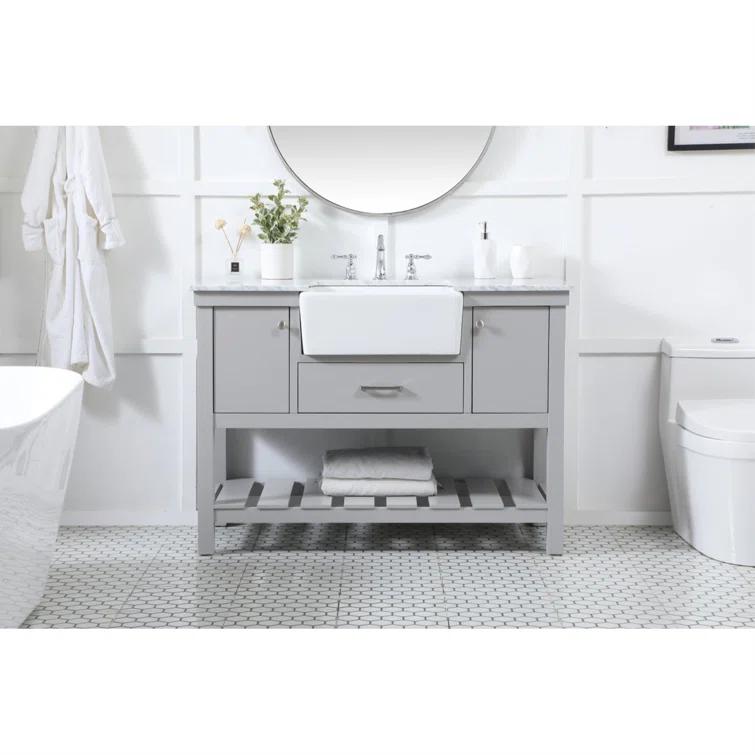 Pelaghia 48'' Single Bathroom Vanity with Marble Top