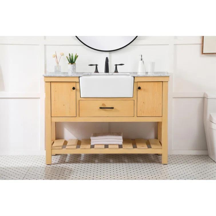 Pelaghia 48'' Single Bathroom Vanity with Marble Top