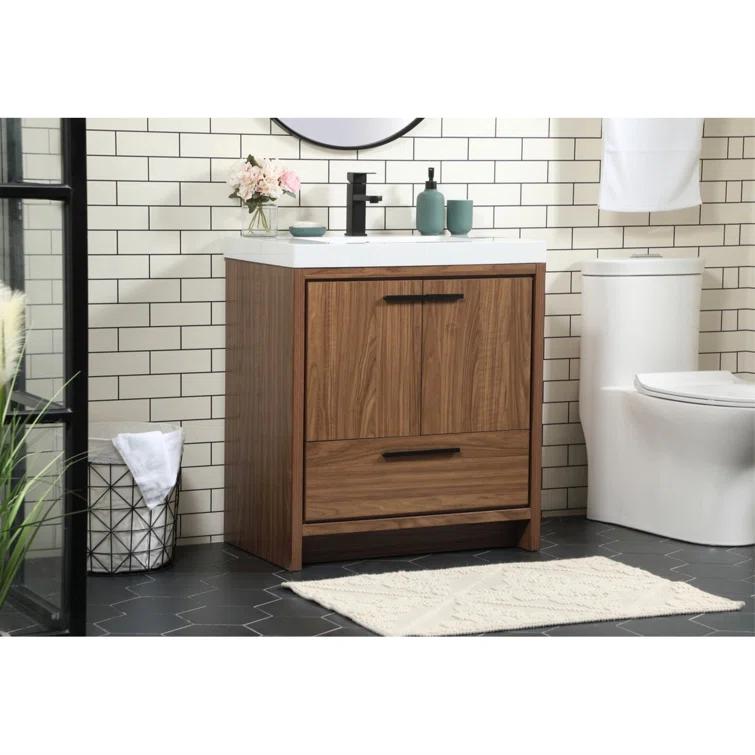 Mercury Row® Southmead 30'' Single Bathroom Vanity with Resin Top