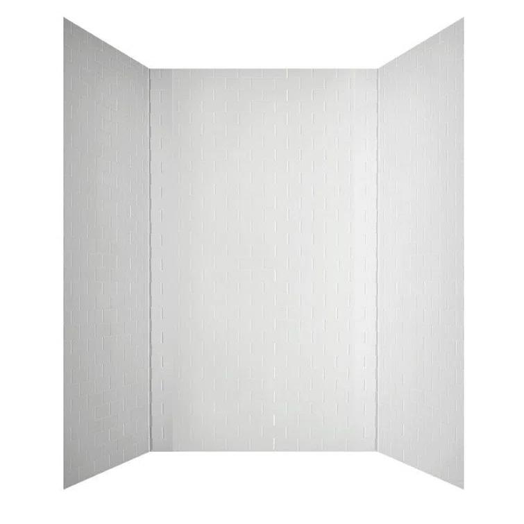 Subway Tile - Mirroflex - Tub and Shower Wall Panel - Gloss White