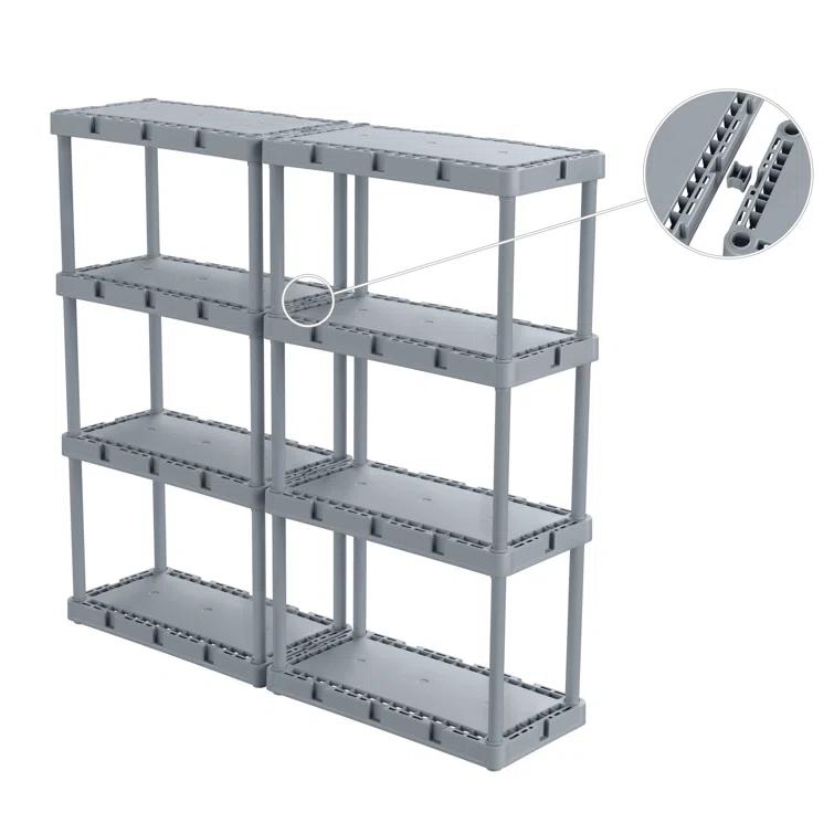 Gracious Living 12'' W Plastic Shelving Unit (Set of 2)