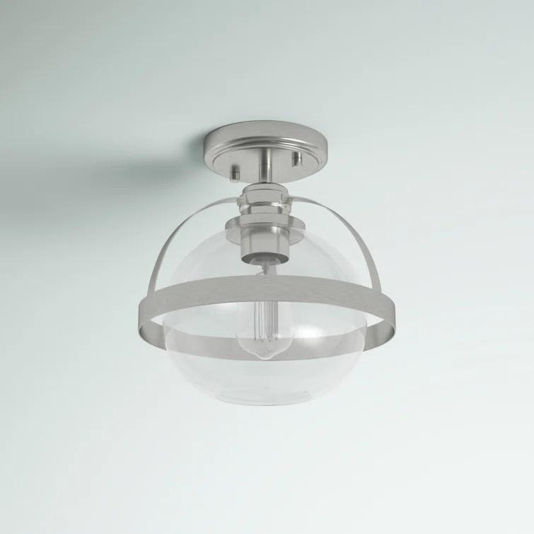 Longmeadow Glass Semi Flush Mount