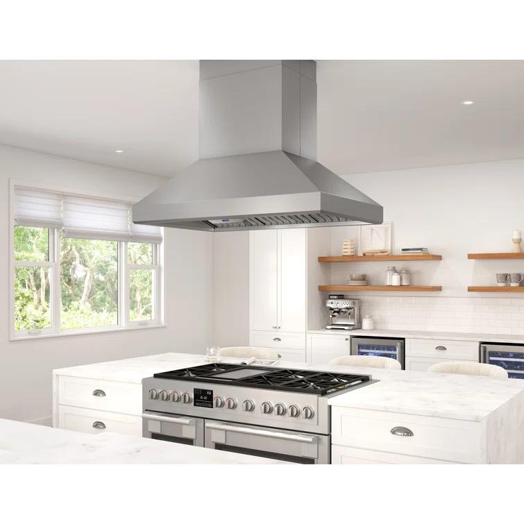 Zephyr Zephyr Titan 42 in. 750 CFM Island Mount Range Hood with LED Light in Stainless Steel AK7742BS