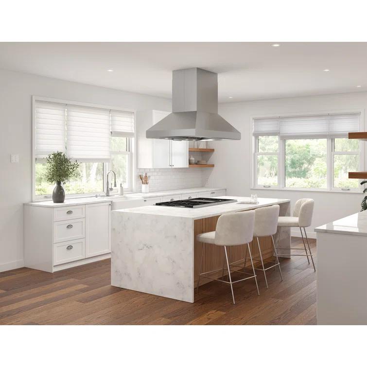 Zephyr Zephyr Titan 42 in. 750 CFM Island Mount Range Hood with LED Light in Stainless Steel AK7742BS