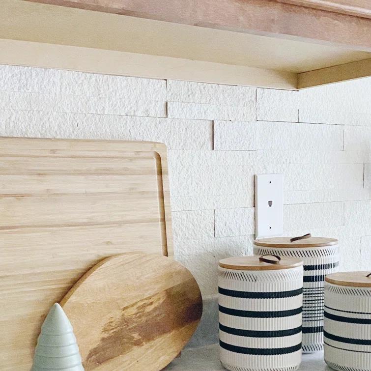 5.9'' W x 23.6'' L Natural Stone Peel and Stick Mosaic Tile