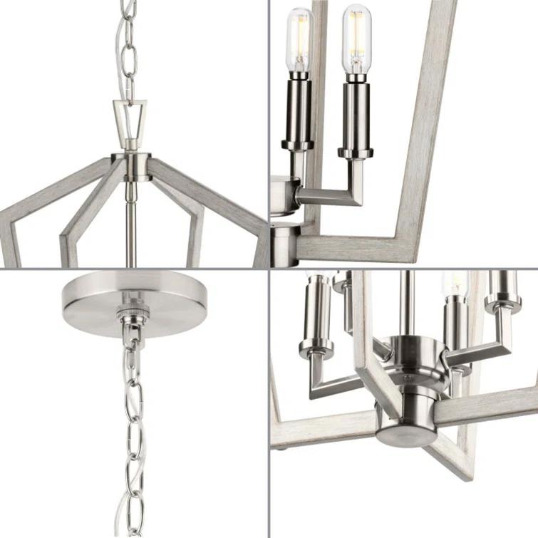 4 - Light Dimmable Square / Rectangle Chandelier