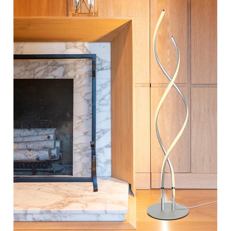 Brightech Embrace 60 in. Industrial 2-Light LED Energy Efficient Floor Lamp