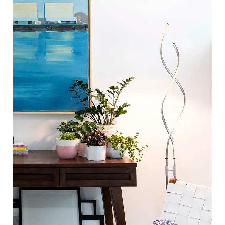 Brightech Embrace 60 in. Industrial 2-Light LED Energy Efficient Floor Lamp