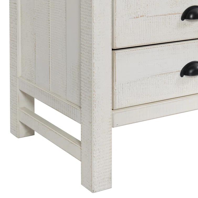 Windsor Wood Farmhouse Industrial Bohemian Style 3 Pc Bedroom Set With Slat Twin Bed 2 Nightstands