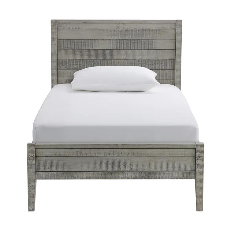 Alaterre Windsor Wood Farmhouse Industrial Bohemian Style 3 Pc Bedroom Set With Slat Twin Bed 2 Nightstands