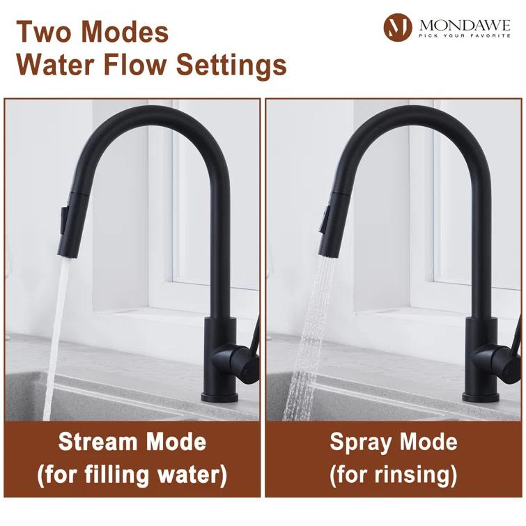 Mondawe Pull Down Kitchen Faucet