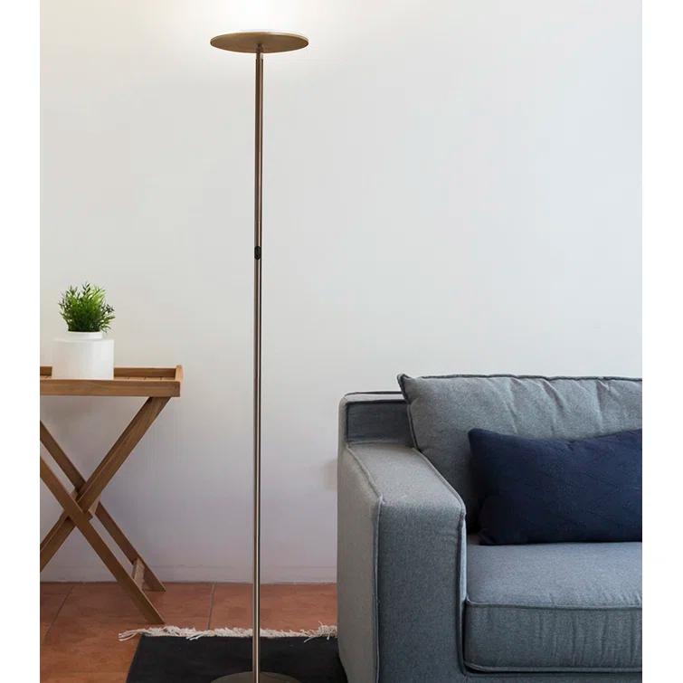 Brightech Sky Flux Industrial 63" Dimmable LED Floor Lamp with Adjustable Head