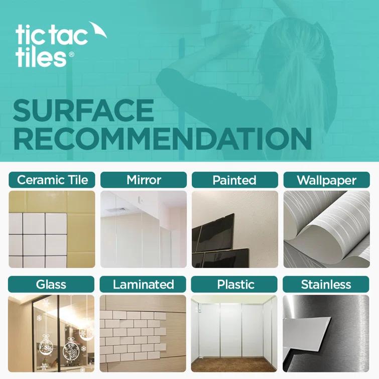 12" x 12" PVC Peel & Stick Thicker Subway Tile