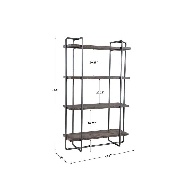 Geffrey Wide Etagere Bookcase
