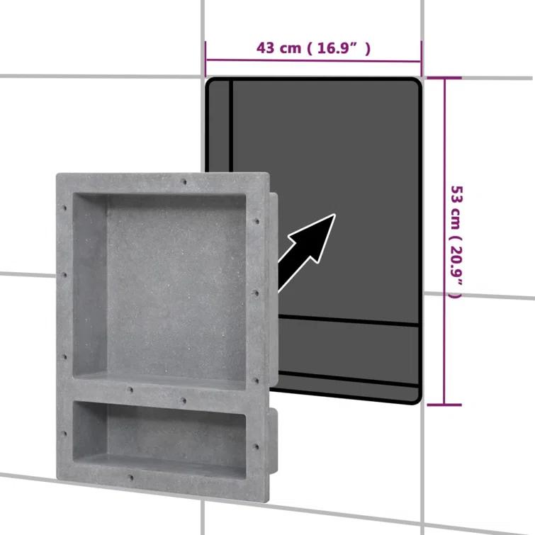 6.1" X 3.9" Surface Mount Kit for Shower Niche