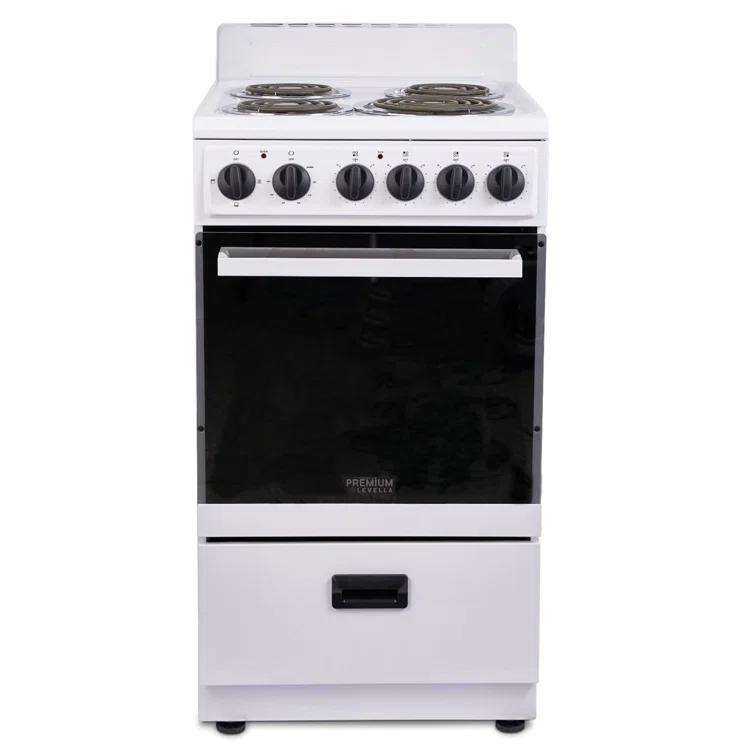 Premium Levella 20" 2.2 Cubic Feet Smart Electric Free Standing Range with 4 Burners