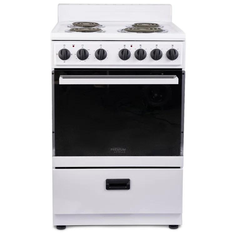 Premium Levella PRE2425GW Premium Levella 24" 2.7 Cubic Feet Smart Electric Free Standing Range with 4 Burners