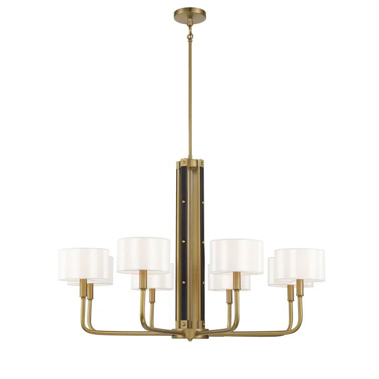 Minka Lavery Minka Lavery Chelsea Soft Brass With White Silk Chandelier