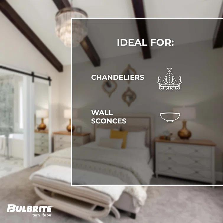 T8 LED Filament Bulb (Set of 4) - Clear Glass / E12 / 4.5Watt