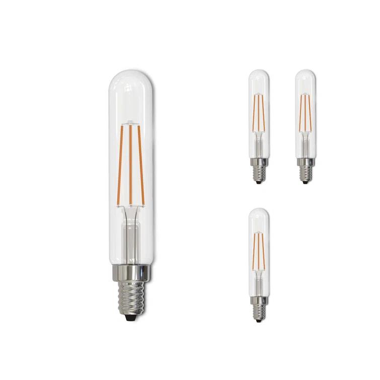 T8 LED Filament Bulb (Set of 4) - Clear Glass / E12 / 4.5Watt