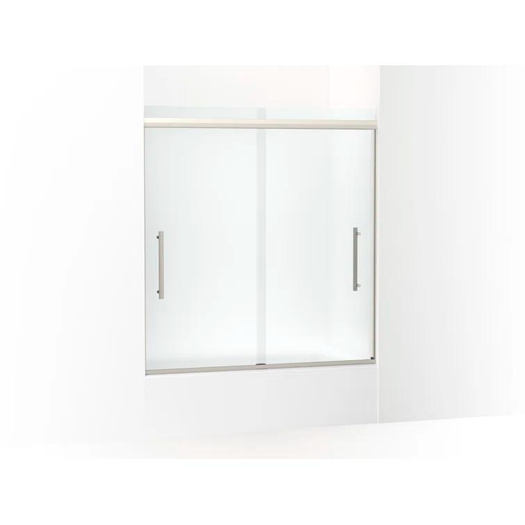 Pleat Frameless Sliding Bath Door
