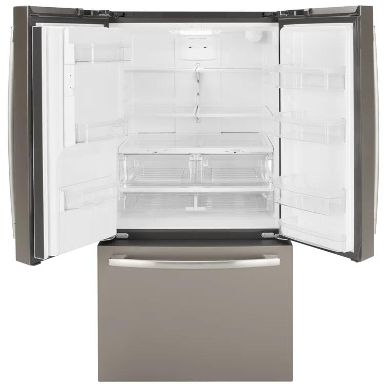 GE Appliances GFE26JMMES GE Appliances 25.5 Cubic Feet Energy Star Smudge-Resistant French Door Refrigerator with Water and Ice Dispenser