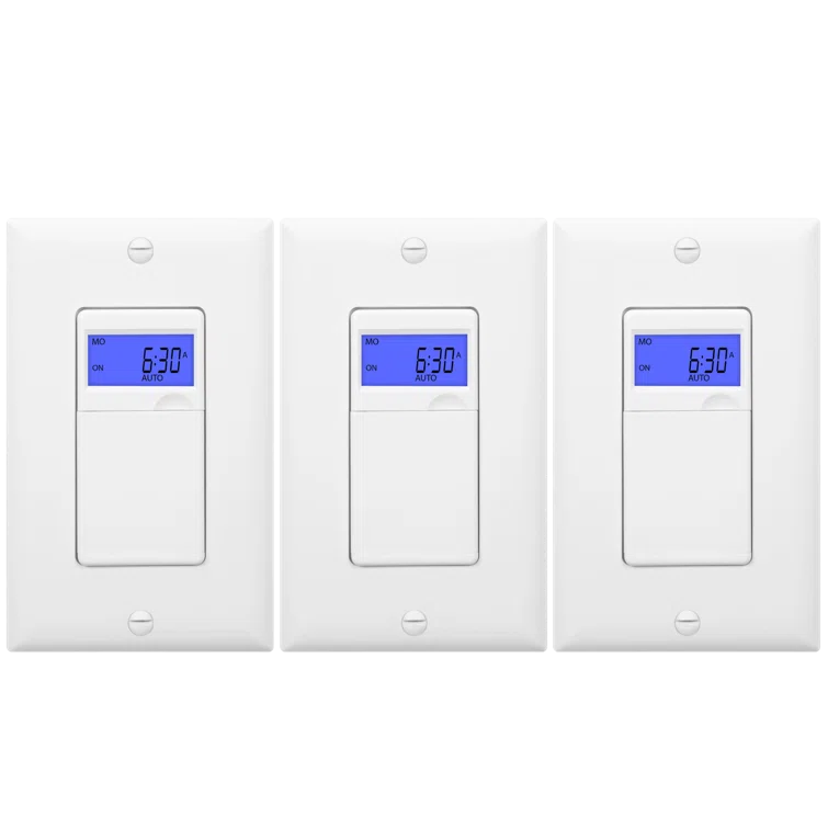 Digital Astronomic Timer Switch, 7-Day Programmable, Single Pole or 3-Way