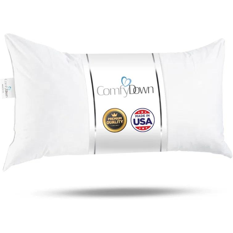 ComfyDown ComfyDown 95% Feather 5% Down Rectangle Decorative Pillow Insert Sham Stuffer