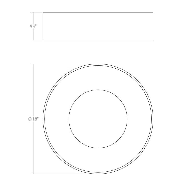 Ilios Acrylic LED Flush Mount