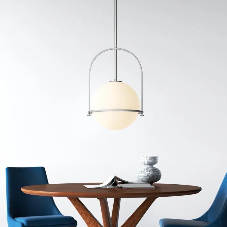 Arie Single Light Glass Dimmable Pendant