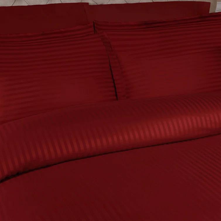 100% Egyptian-Quality Cotton Traditional Sateen Striped Luxor Treasures Duvet Cover Set