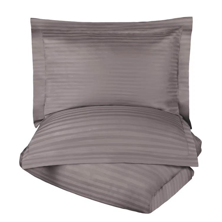 100% Egyptian-Quality Cotton Traditional Sateen Striped Luxor Treasures Duvet Cover Set