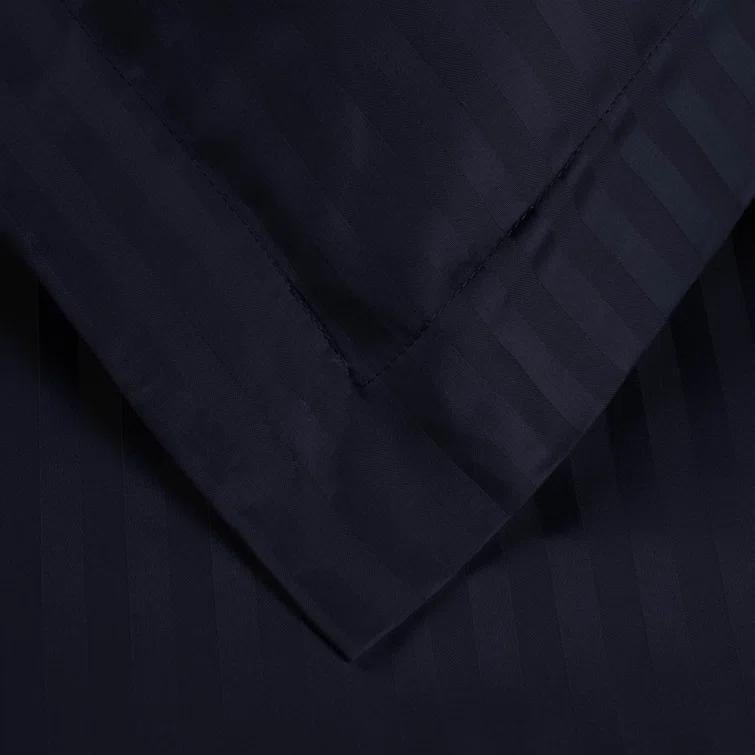 100% Egyptian-Quality Cotton Traditional Sateen Striped Luxor Treasures Duvet Cover Set