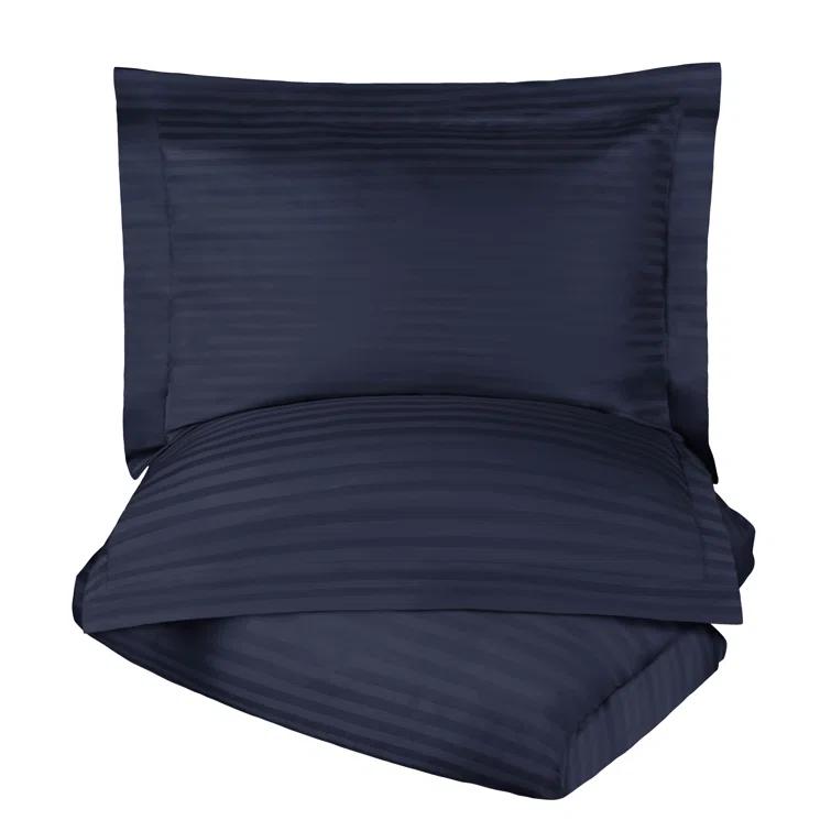 100% Egyptian-Quality Cotton Traditional Sateen Striped Luxor Treasures Duvet Cover Set