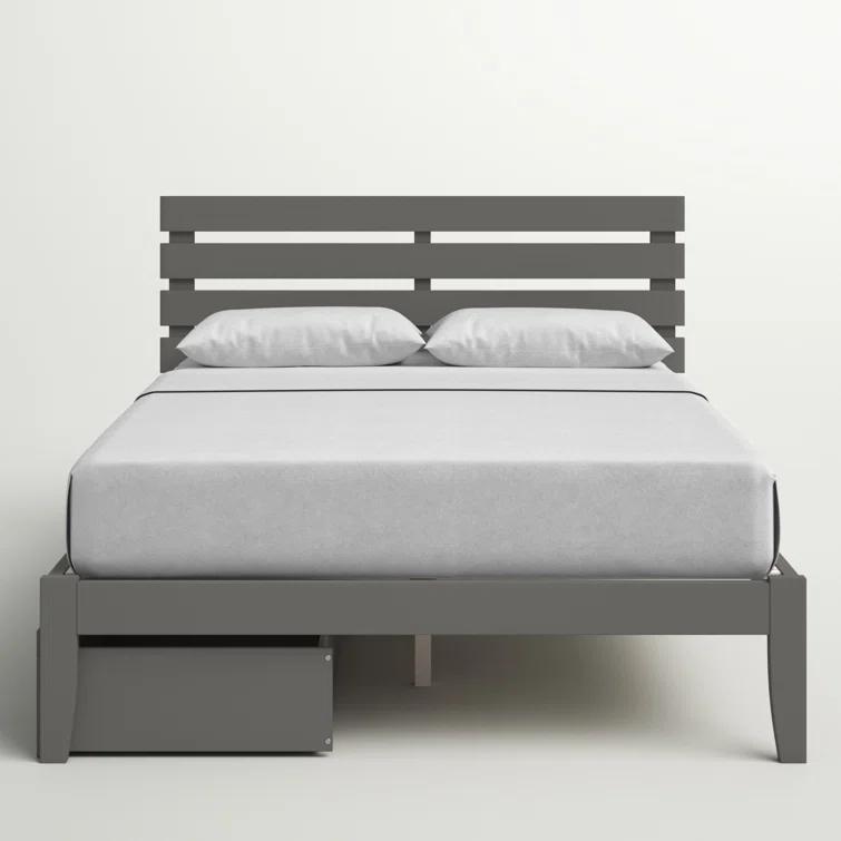 Madaket Premium Wood Farmhouse Storage Platform Bed with Under Bed Drawers