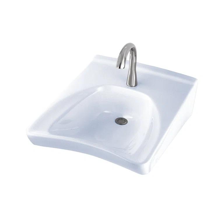 Commercial Vitreous China U-Shaped Bathroom Sink