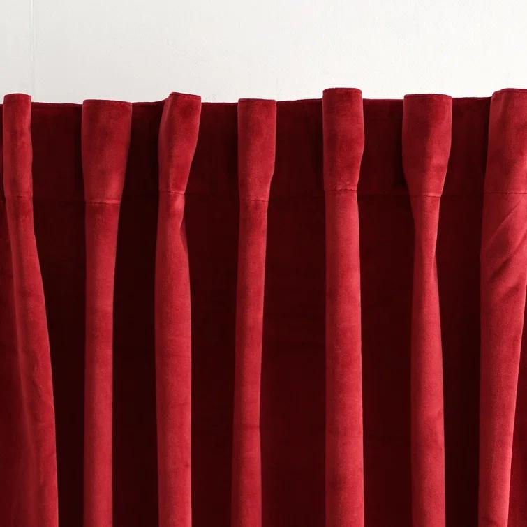 Lush Decor Prima Velvet Solid Velvet Room Darkening Curtain Pair (Set of 2)