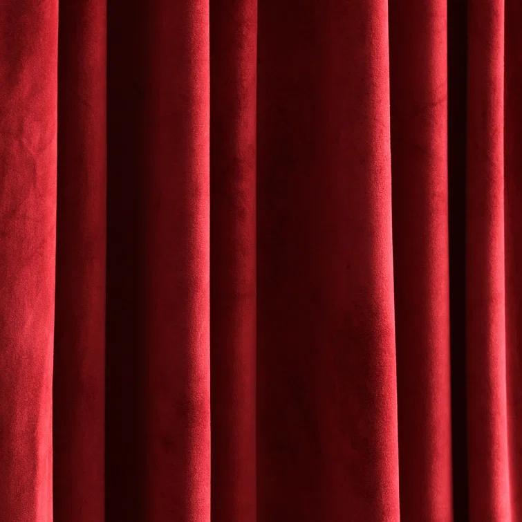 Lush Decor Prima Velvet Solid Velvet Room Darkening Curtain Pair (Set of 2)