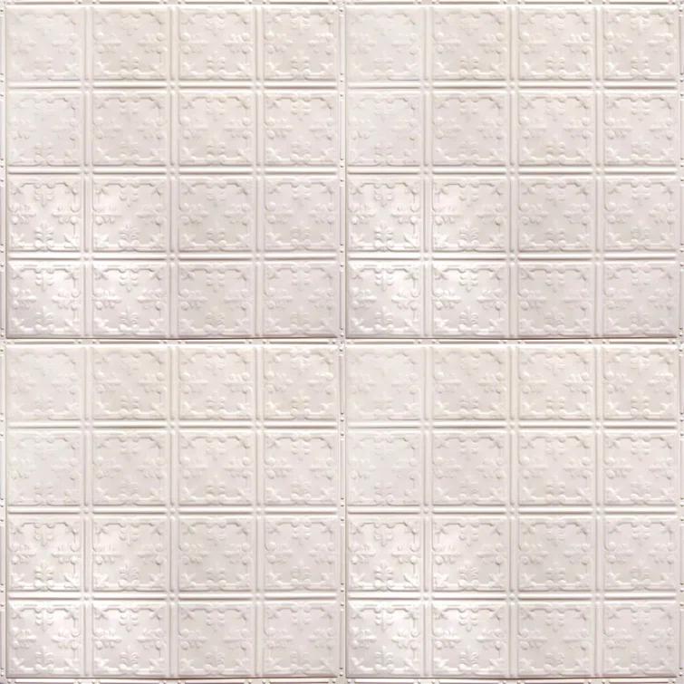 American Tin Ceilings Pattern #21 24 x 24 inch Metal Tin Tiles with Backsplash Kit (Set of 5)