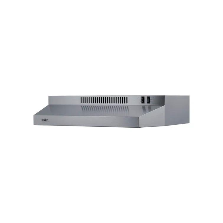 Summit Appliance 24" Stainless Steel 140 CFM Convertible Under Cabinet Range Hood with Charcoal Filter
